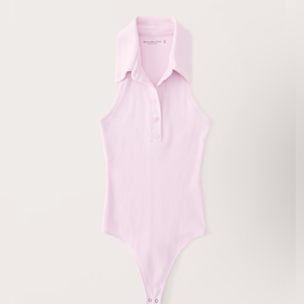 NWT Abercrombie & Fitch Ribbed Polo Bodysuit - Size Medium